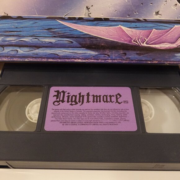 Vintage NIGHTMARE VHS Video Board Game 1990s Horror Excellent - Picture 9 of 13